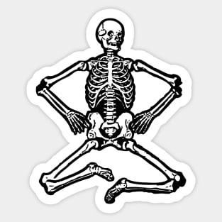 Yoga Skeleton Sticker